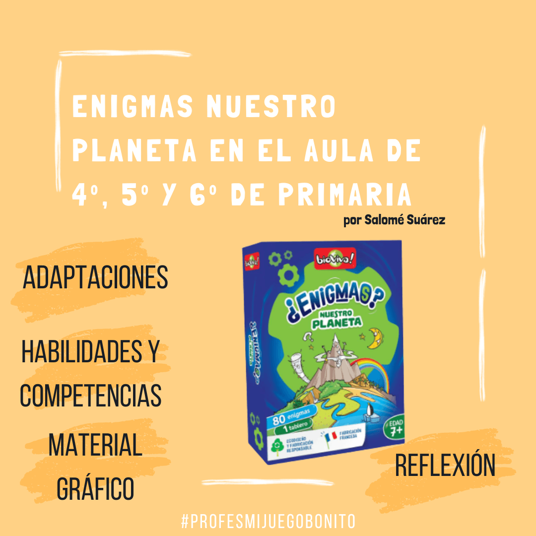 Juego de mesa " Enigmas - Nuestro Planeta " en el aula de 4º 5º y 6º de primaria Juego de mesa " Enigmas - Nuestro Planeta " en el aula de 4º 5º y 6º de primaria Qué ganas teníamos de volver con el proyecto de #profesmijuegobonito y compartir contigo el t