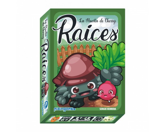 ¿Quieres descubrir el juego de mesa Raíces , la huerta de Cherry? ¡Por fin, el juego de mesa Raíces, La Huerta de Cherry ha llegado! ¡Qué ganas teníamos de tener el juego de mesa Raíces La Huerta de Cherry de MixinGames del genial creador Sergio Herrera J