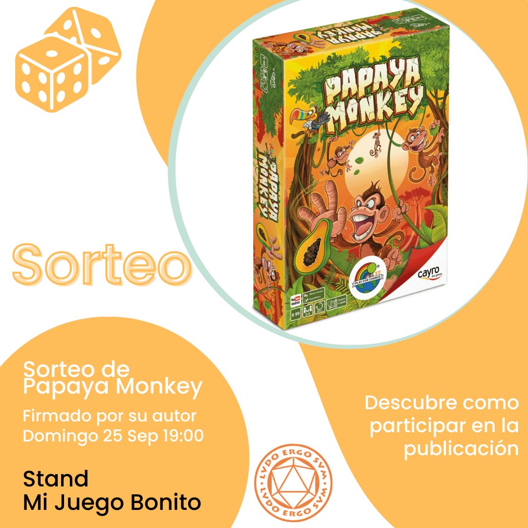 Un Papaya Monkey firmado por su autor puede ser tuyo en las LES2022 ¿Te gustan los juegos de mesa? ¿Estás en Madrid este finde?Si has contestado afirmativamente a las dos preguntas 👌🏼¡ no te lo puedes perder !Como te venimos contando esta semana, este f