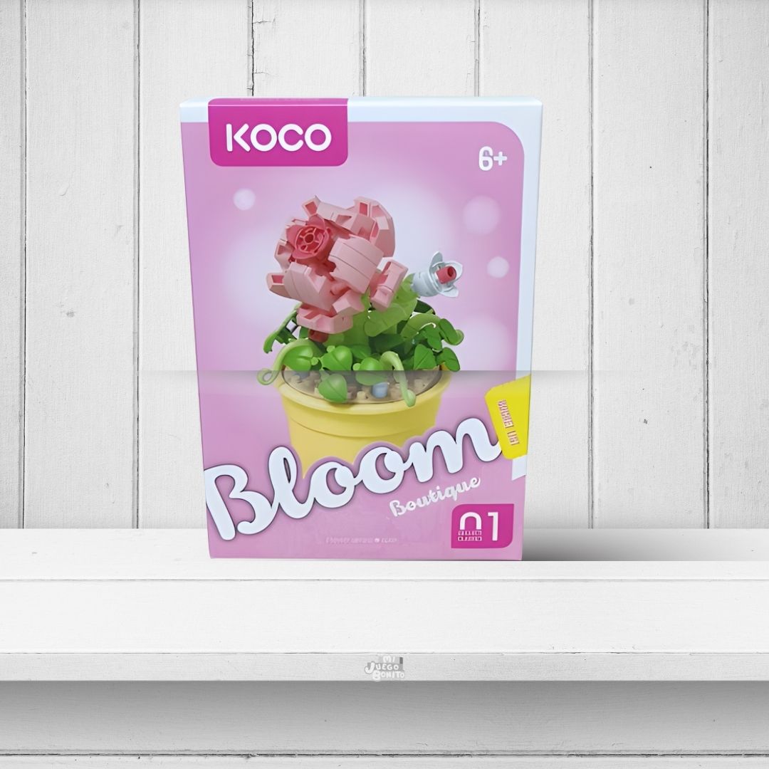 KOCO Flores con Maceta - Set de construcción KOCO Bloom Boutique - 176 a 200 piezas - 6 años