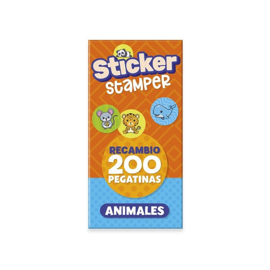 200 PEGATINAS RECAMBIO RECAMBIO STICKER STAMPER - ANIMALES