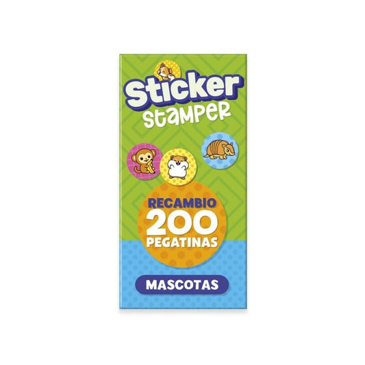 200 PEGATINAS RECAMBIO RECAMBIO STICKER STAMPER - MASCOTAS