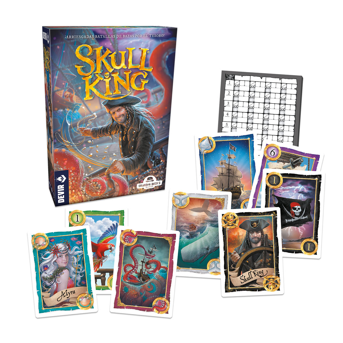 Skull King - Juego de cartas de bazas - Devir - Desde 8 años - 2 a 8 jugadores