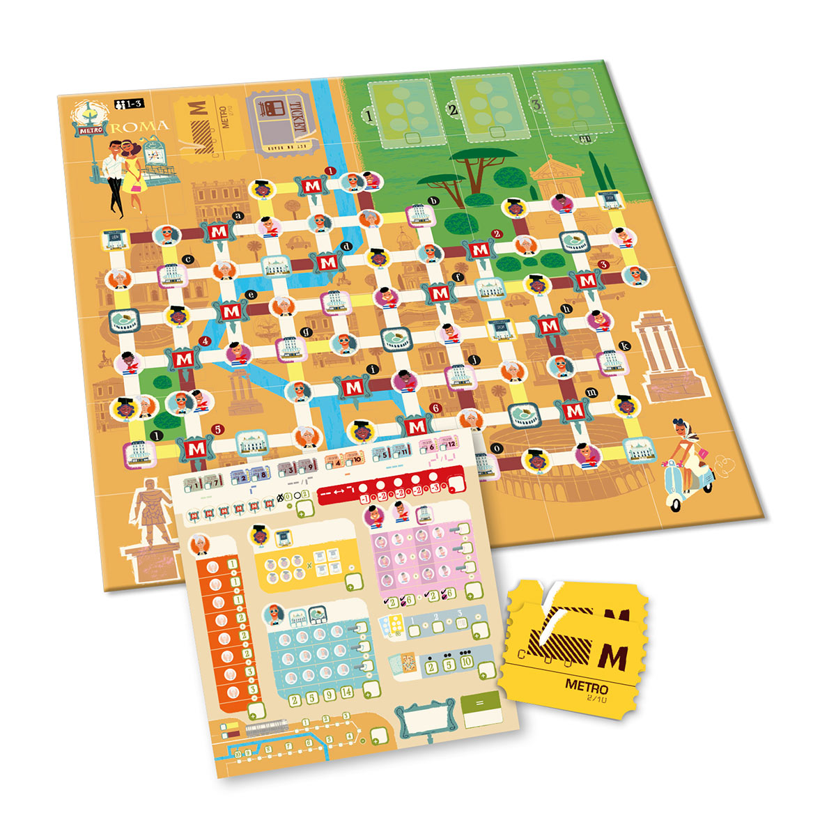 Get on Board Paris y Roma - Juego de mesa - Devir - Desde 8 años