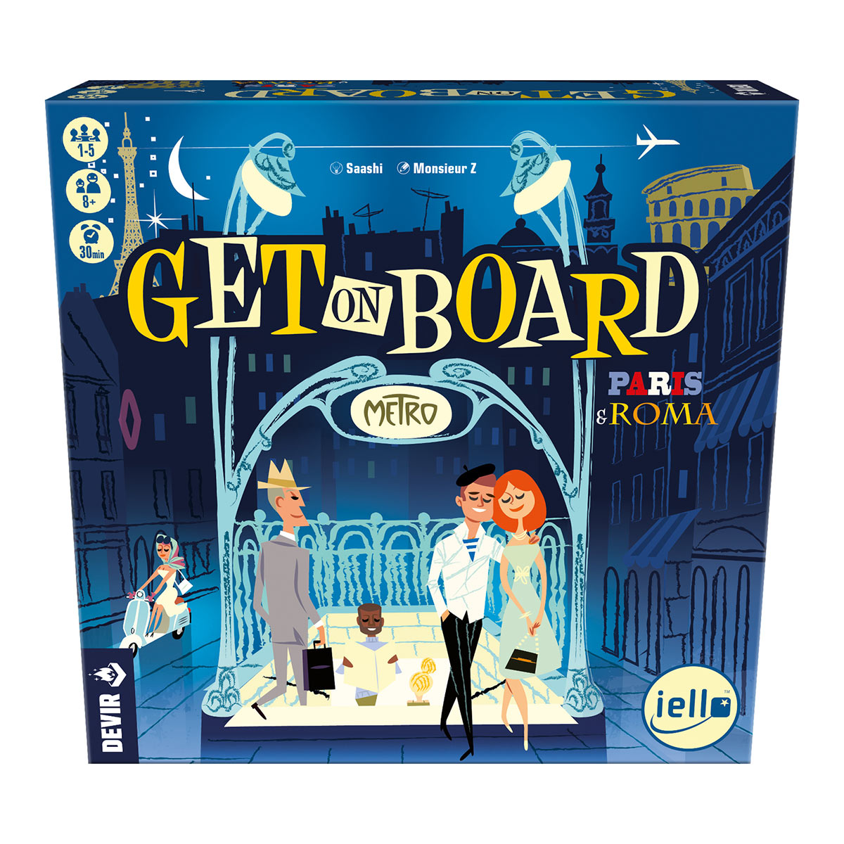 Get on Board Paris y Roma - Juego de mesa - Devir - Desde 8 años
