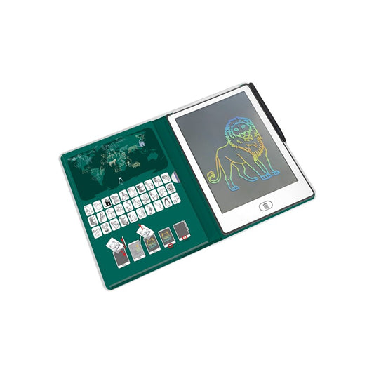 KIDYDRAW - MINI- Animales del mundo - Pizarra Portatil LCD para dibujar y calcar