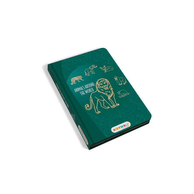 KIDYDRAW - MINI- Animales del mundo - Pizarra Portatil LCD para dibujar y calcar