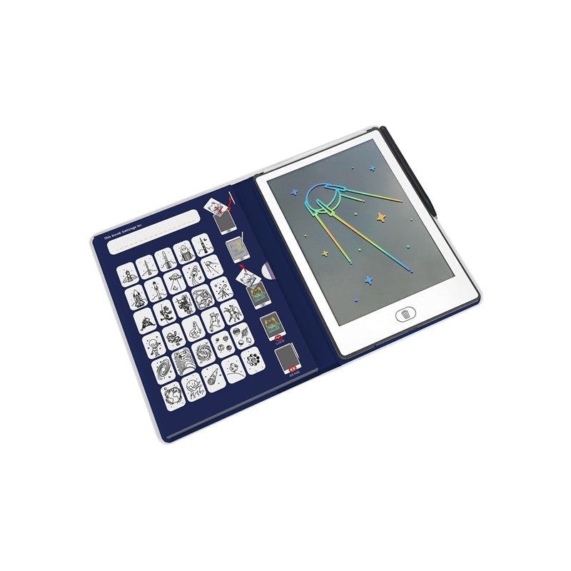 KIDYDRAW - MINI- Galaxy - Pizarra Portatil LCD para dibujar y calcar