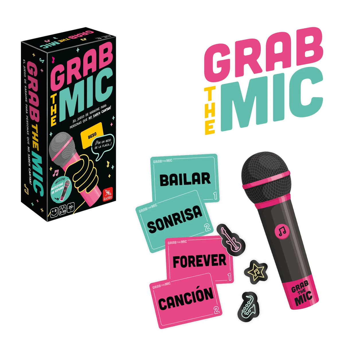 Grab the Mic - Juego de karaoke y rapidez - 2-10 jugadores - +8 años - Ludilo