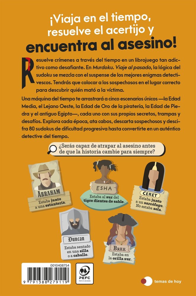 MURDOKU VIAJE AL PASADO 80 acertijos de logica y asesinatos