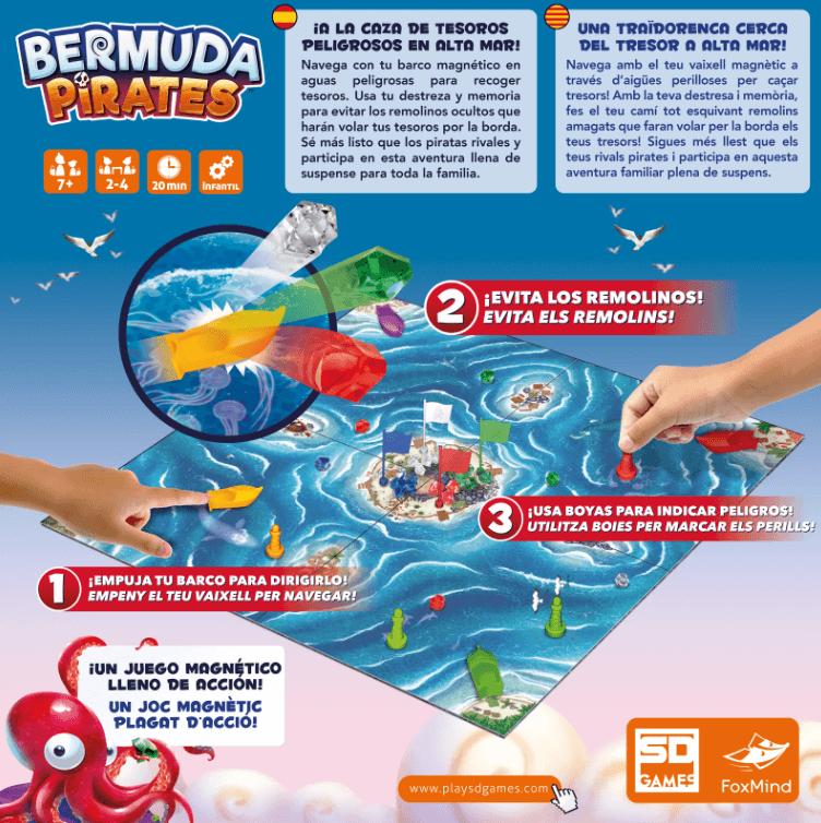 Bermuda Pirates - Juego de mesa - SD GAMES - Desde 7 años Board Games
