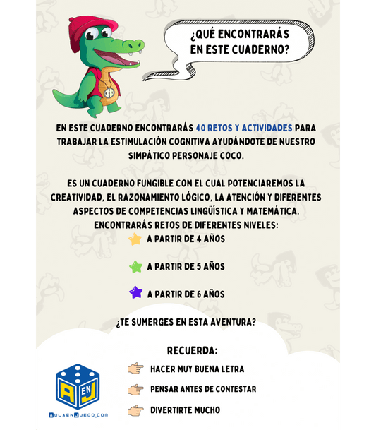 CUADERNO DE ESTIMULACIÓN COGNITIVA ¿JUEGAS CONMIGO? +4 AÑOS - Maria Salud Segura Palacios