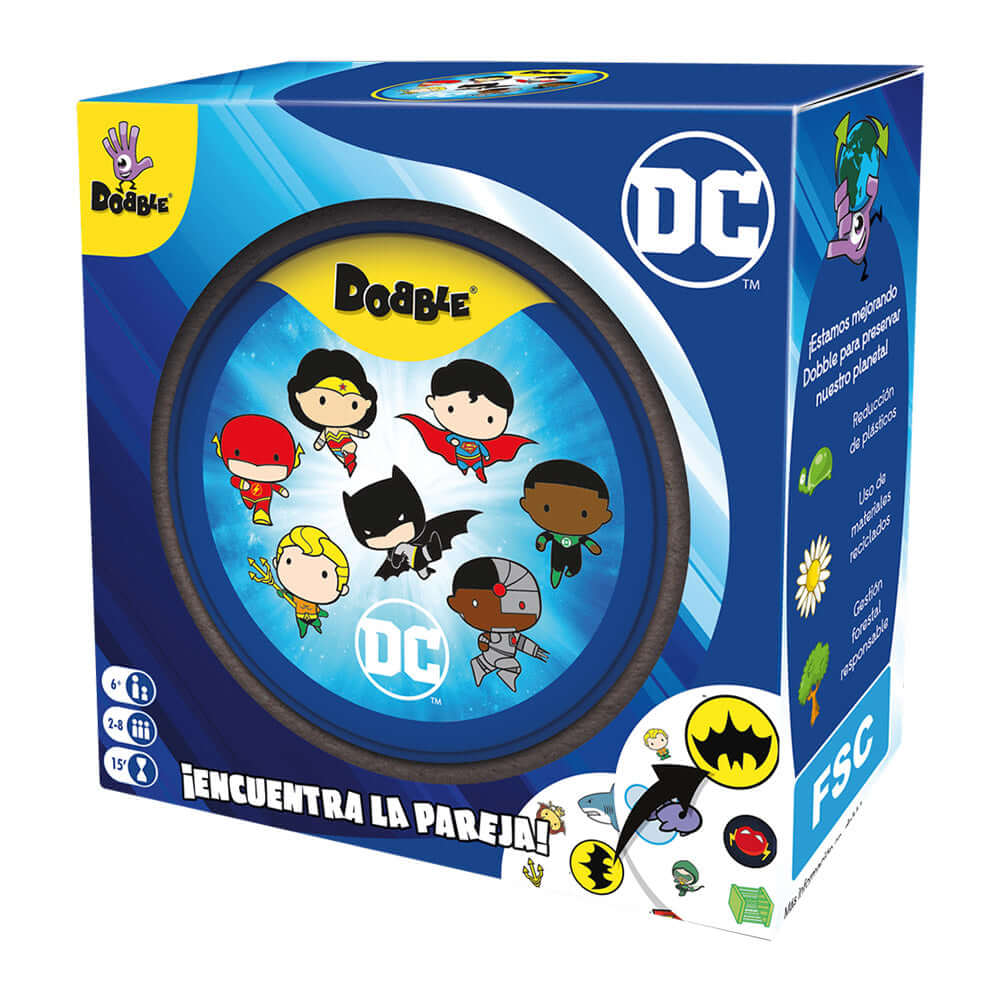 Dobble dc universe juego de cartas - Juego de mesa - Asmodee - Desde 6 años - 2 a 8 jugadores