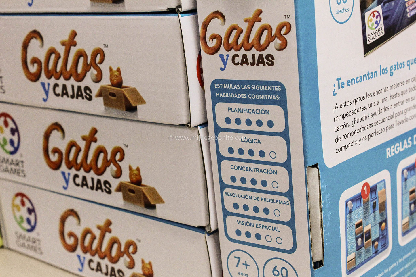 Gatos y Cajas - Juego de mesa - SMART GAMES - Desde 7 años Board Games