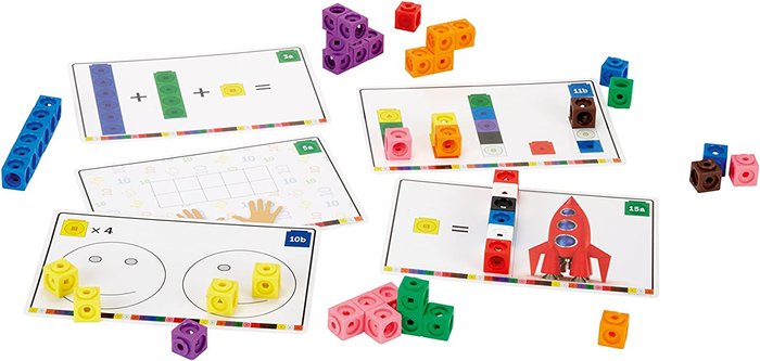 JUEGO SET ACTIVIDADES CON CUBOS MATHLINK | Learning Resources Educational Toys