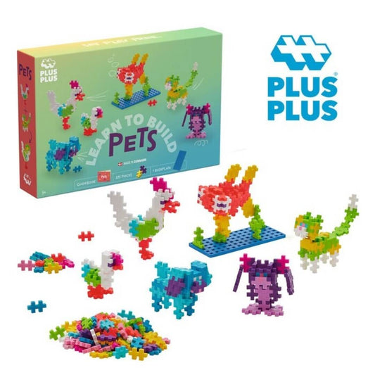 Learn to Build: Pets (250 pcs) Juego de construcción desde los 5 años Plus Plus