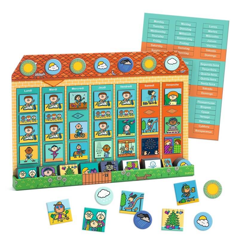Mi Semana - Juego Educativo - Djeco - Desde 4 años Board Games