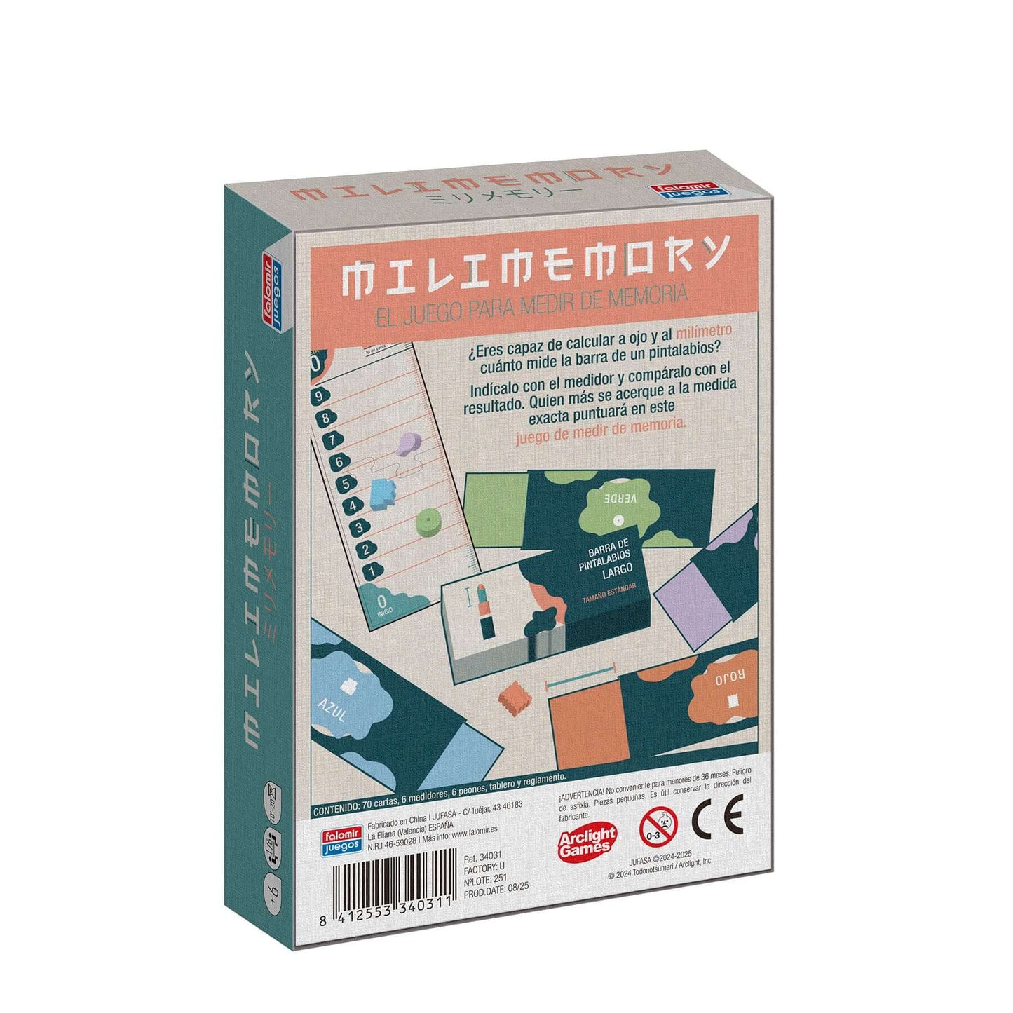 Milimemory - Juego de mesa - FALOMIR - Desde 6 años - 1 a 6 jugadores