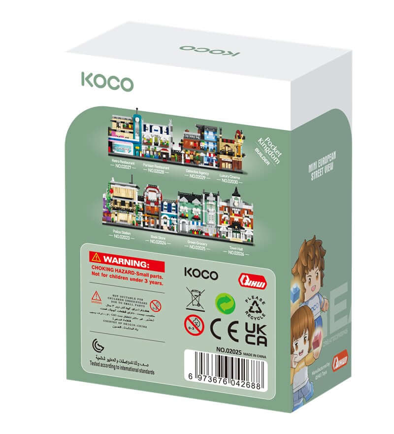 Koco Green grocery store - 329 pcs - Juego de construcción desde los 6 años - Koco Building Toys