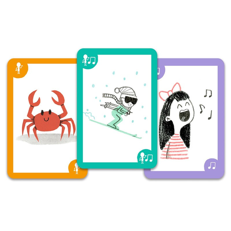 Puick Puick - Juego de cartas, sonido y mímica - Djeco - 2 a 4 jugadores +5 anos