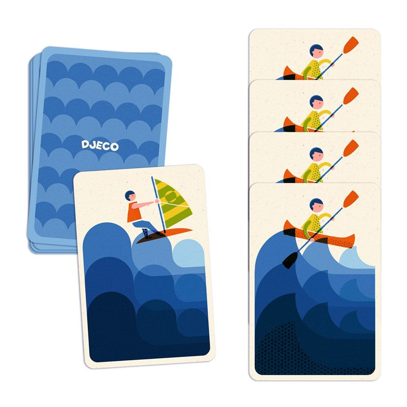 Aquarush - Juego de cartas de estrategia- Djeco - 2 a 4 jugadores +6 anos