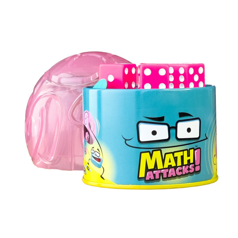 🐙 Math Attacks! – Risas, cálculos y reflejos en un cubilete con forma de cerebro (7+ años · 2-8 jugadores · 10 min) · Mercurio