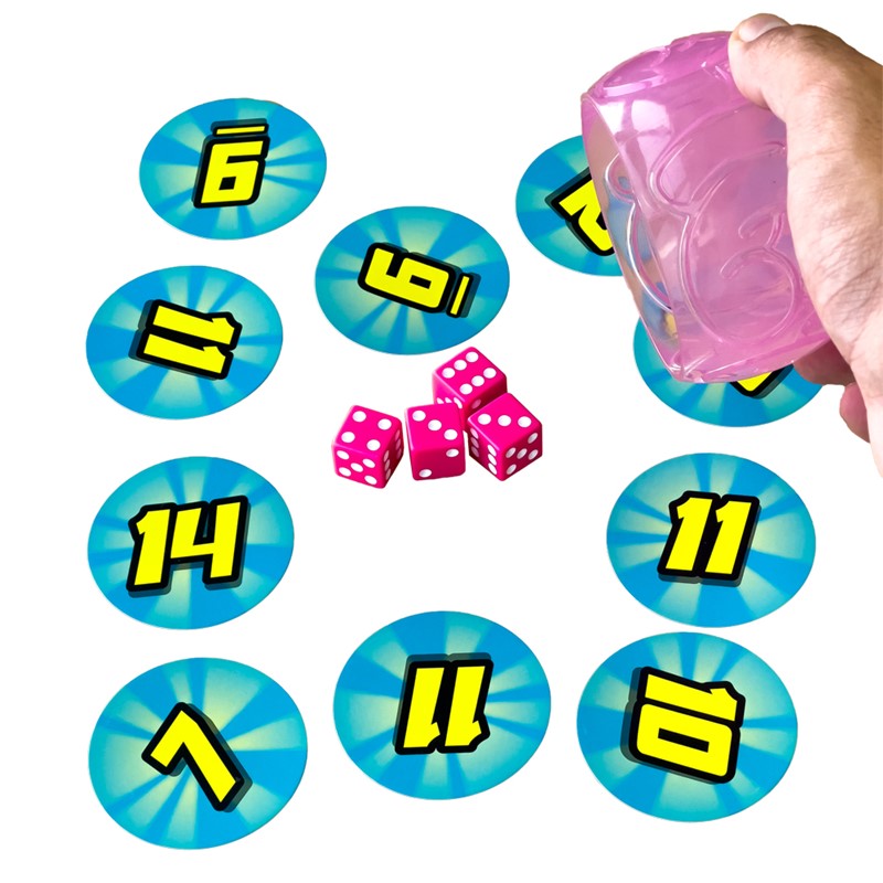 🐙 Math Attacks! – Risas, cálculos y reflejos en un cubilete con forma de cerebro (7+ años · 2-8 jugadores · 10 min) · Mercurio