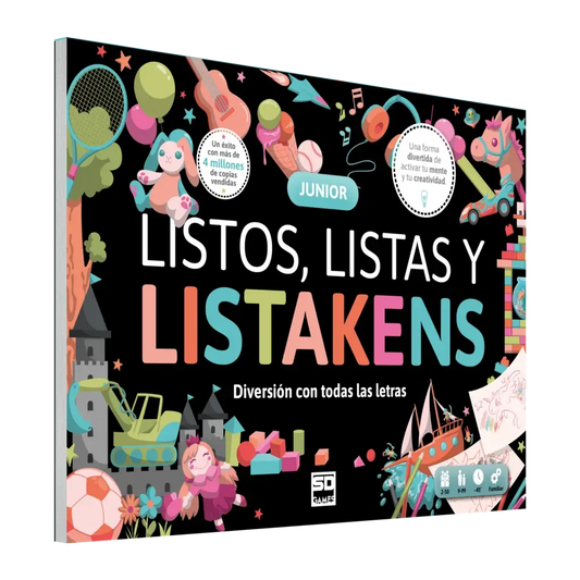 Listos, Listas y Listakens Junior - Juego de palabras ideal para grupos - SD GAMES - 9+ años - 2 a 50 jugadores