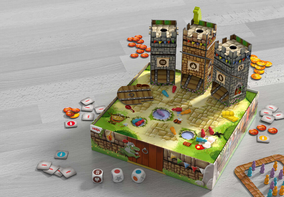 Tumulto de Caballeros y El Gran Espectáculo de Dragones - Juego de mesa - Haba - Desde 4 años
