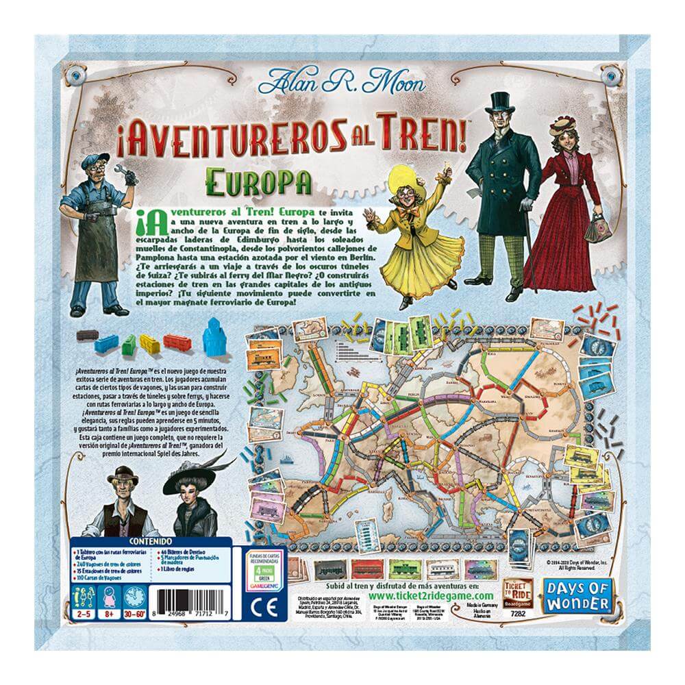 ¡Aventureros al Tren ! Europa - Juego de mesa - Asmodee - Desde 8 años