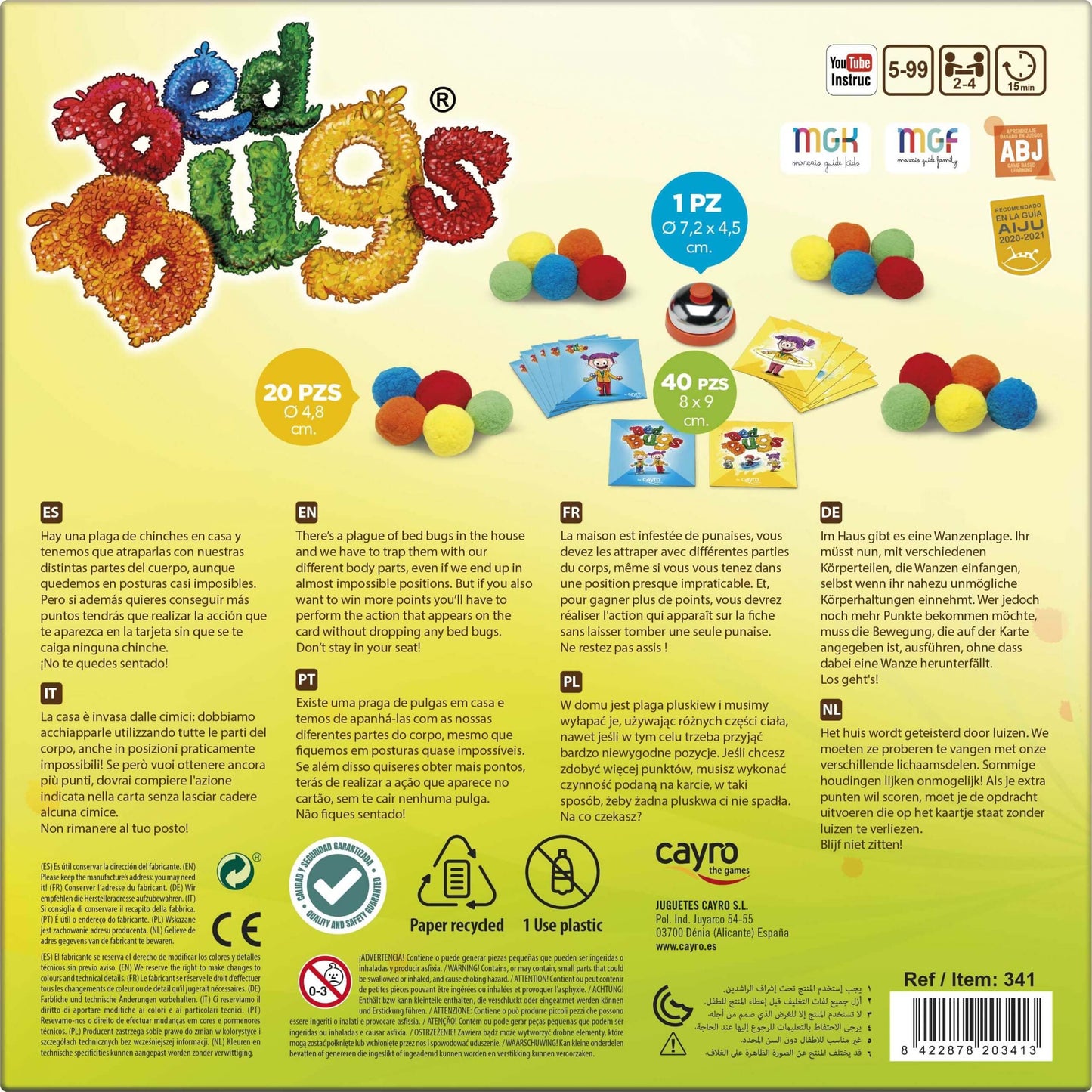 Bed Bugs - Juego de mesa - Cayro - Desde 5 años Board Games