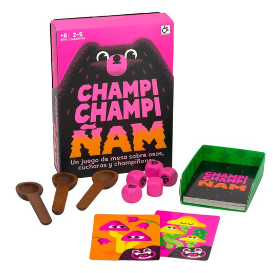 Champi Champi Ñam, juego de movimiento y reflejos, 15 minutos, desde 6 años