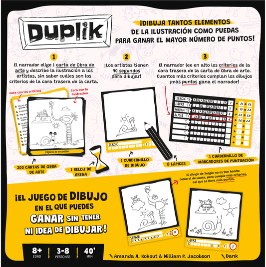 Duplik - Juego de mesa - Asmodee - Desde 8 años - 3 a 8 jugadores