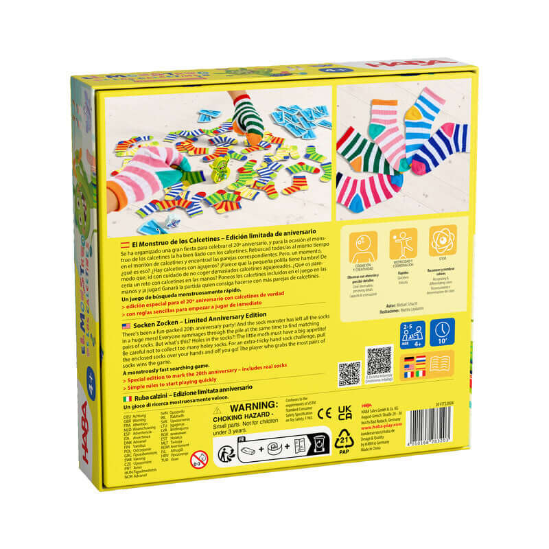 El Monstruo de los Calcetines – Edición limitada de aniversario - Juego de mesa - Haba - Desde 4 años