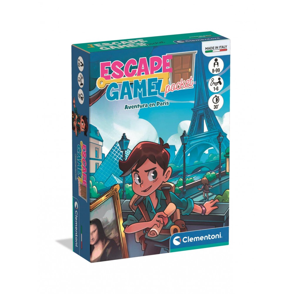 ESCAPE GAME - AVENTURA EN PARÍS (CASTELLANO) - Juego de mesa -Clementoni - Desde 8 años