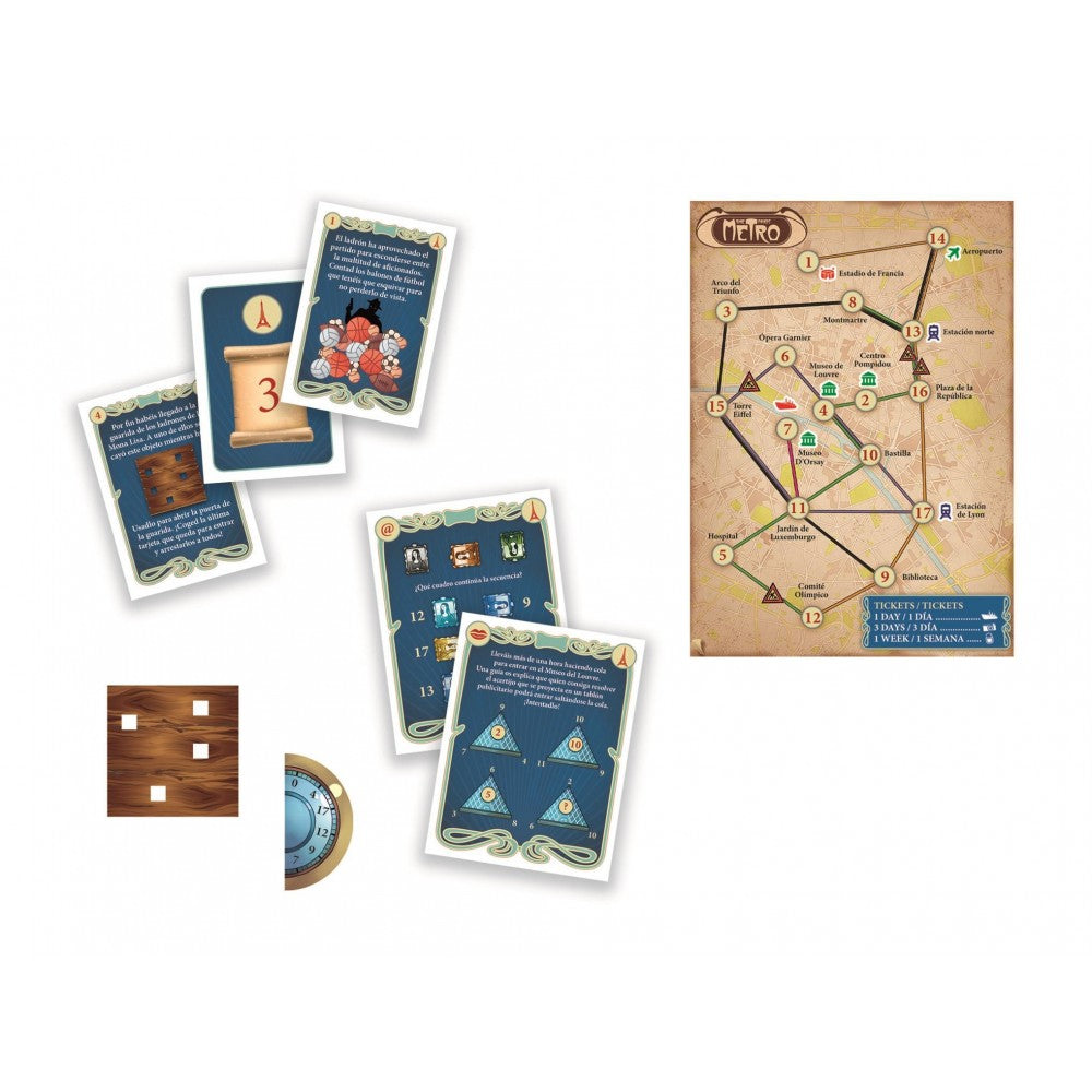 ESCAPE GAME - AVENTURA EN PARÍS (CASTELLANO) - Juego de mesa -Clementoni - Desde 8 años