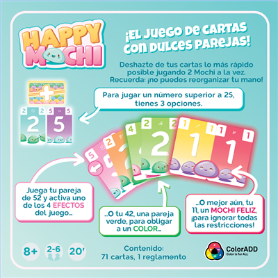 Happy Mochi - Juego de mesa - Zygomatic - 2-6 jugadores - 8+ años - 20 min