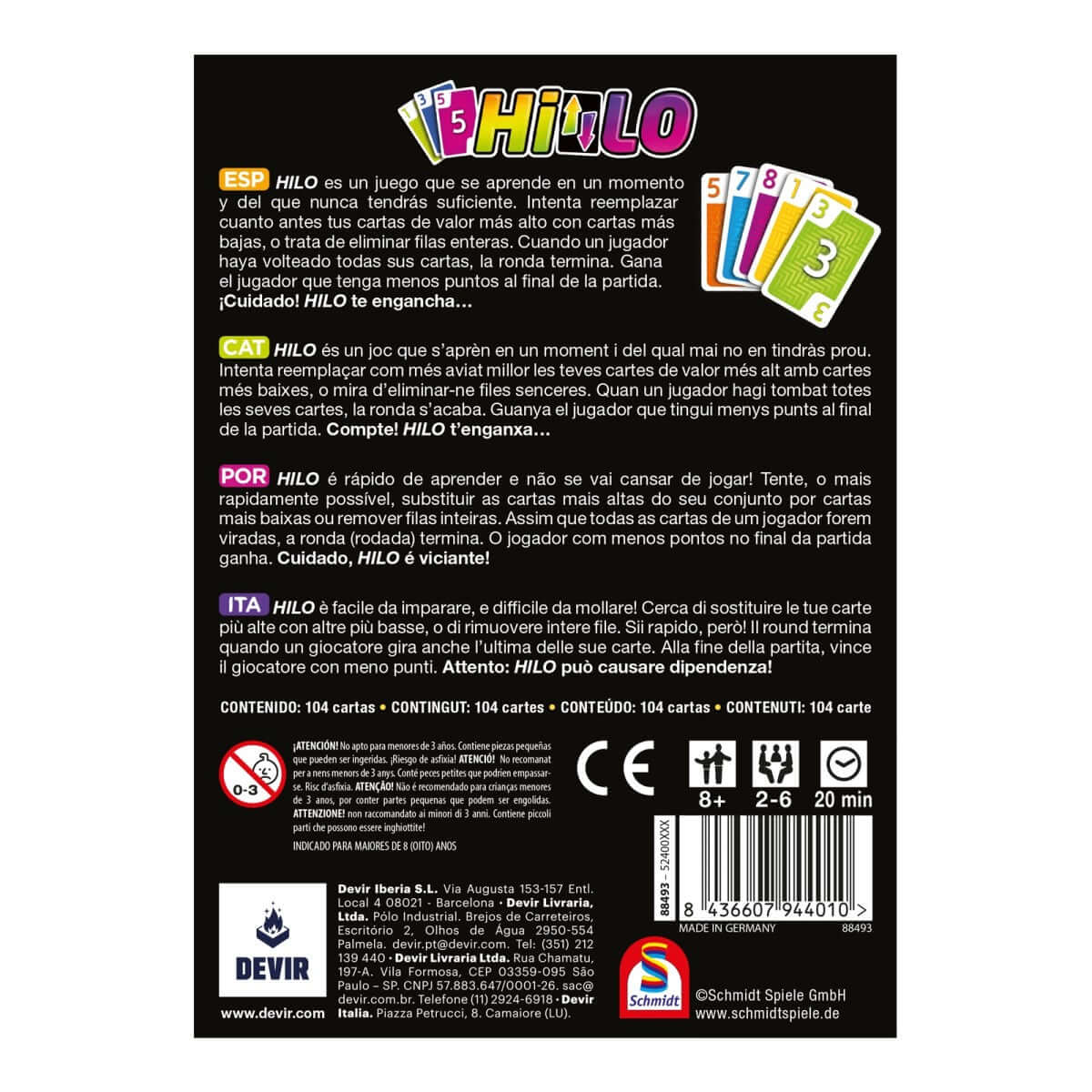 Hilo - Juego de mesa - Devir - Desde 8 años Board Games