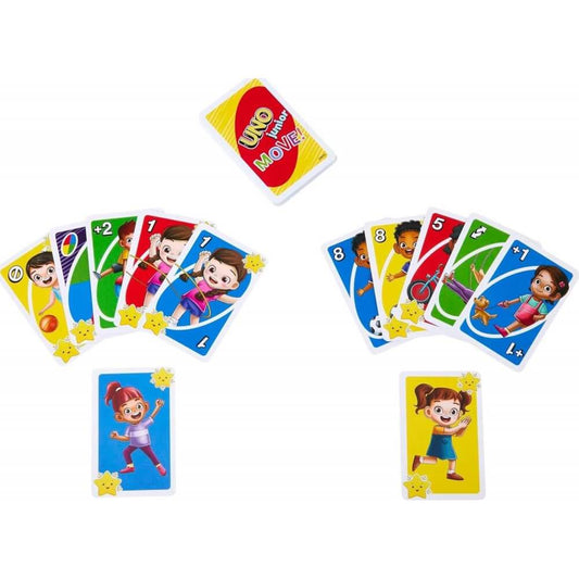 Juego Uno Junior Move - Juego de cartas para niños - Mattel - Desde 3 años