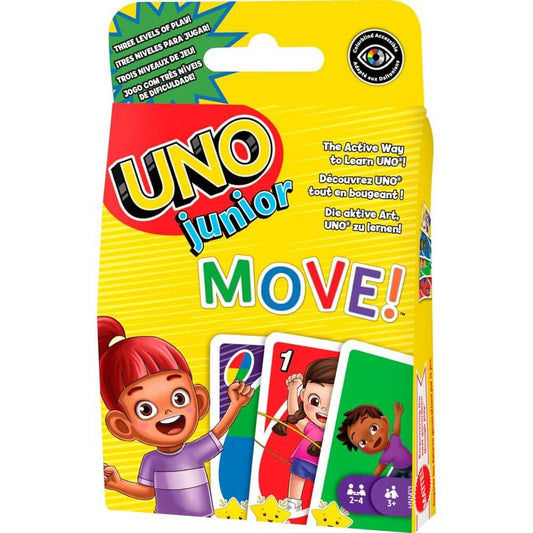Juego Uno Junior Move - Juego de cartas para niños - Mattel - Desde 3 años