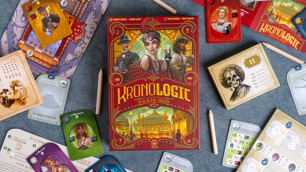 Kronologic: París 1920 - Juego de mesa lógica y deducción - Tranjis - Desde 10 años - De 1 a 4 jugadores