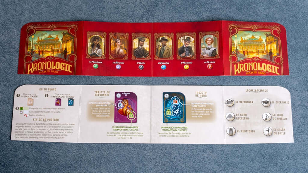 Kronologic: París 1920 - Juego de mesa lógica y deducción - Tranjis - Desde 10 años - De 1 a 4 jugadores