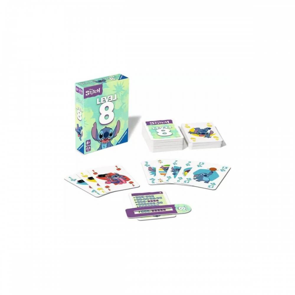 LEVEL 8 DISNEY STITCH - Juego de cartas - Ravensburger - A partir de 8 años - 2 a 6 jugadores