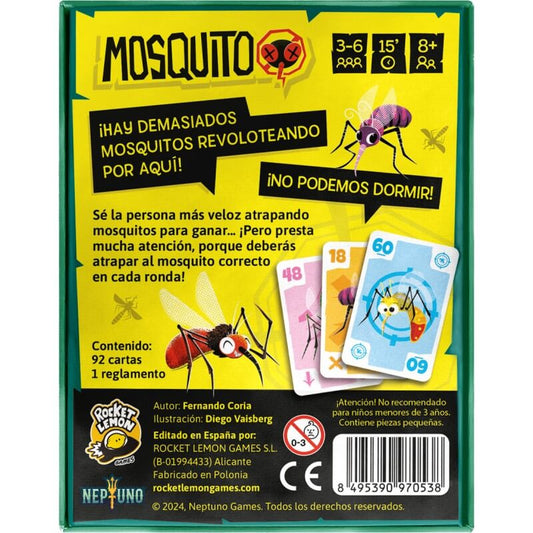 Mosquito – Rocket Lemon - Juego de cartas y velocidad - 8+ años · 3-6 jugadores · 15 min