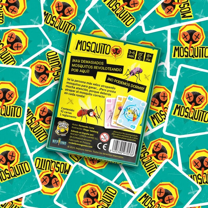 Mosquito – Rocket Lemon - Juego de cartas y velocidad - 8+ años · 3-6 jugadores · 15 min