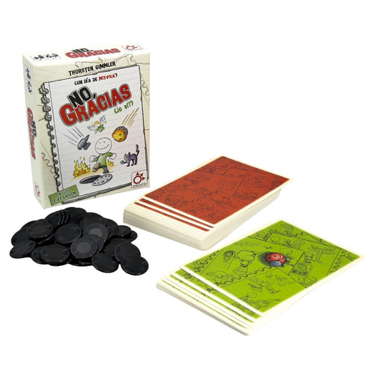 No Gracias + Expansión, juego de cartas y riesgo, 20 minutos, desde 8 años