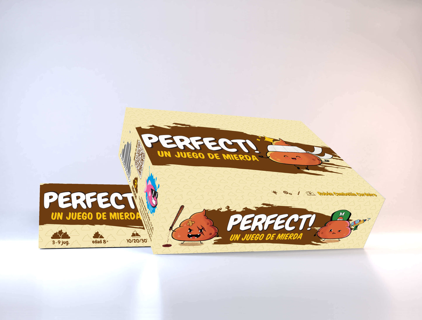 Perfect! Un juego de mierda – Cartas, ataques y humor escatológico para perder la vergüenza 8+ años · 3-9 jugadores · 10-30 minutos