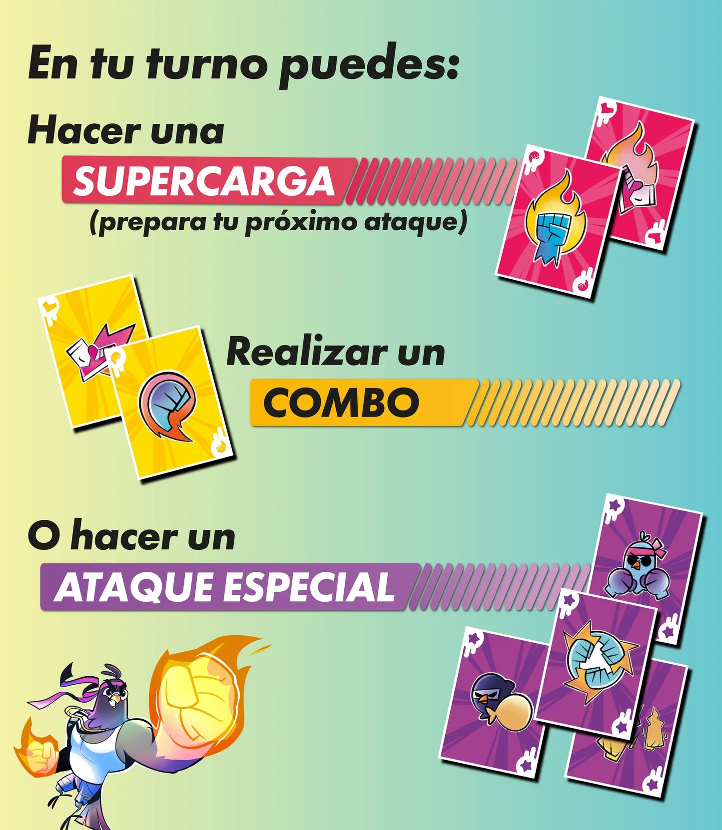 Pigeon Punch - Juego de mesa de combate de palomos - Inoua - Desde 8 años - 2 a 6 jugadores