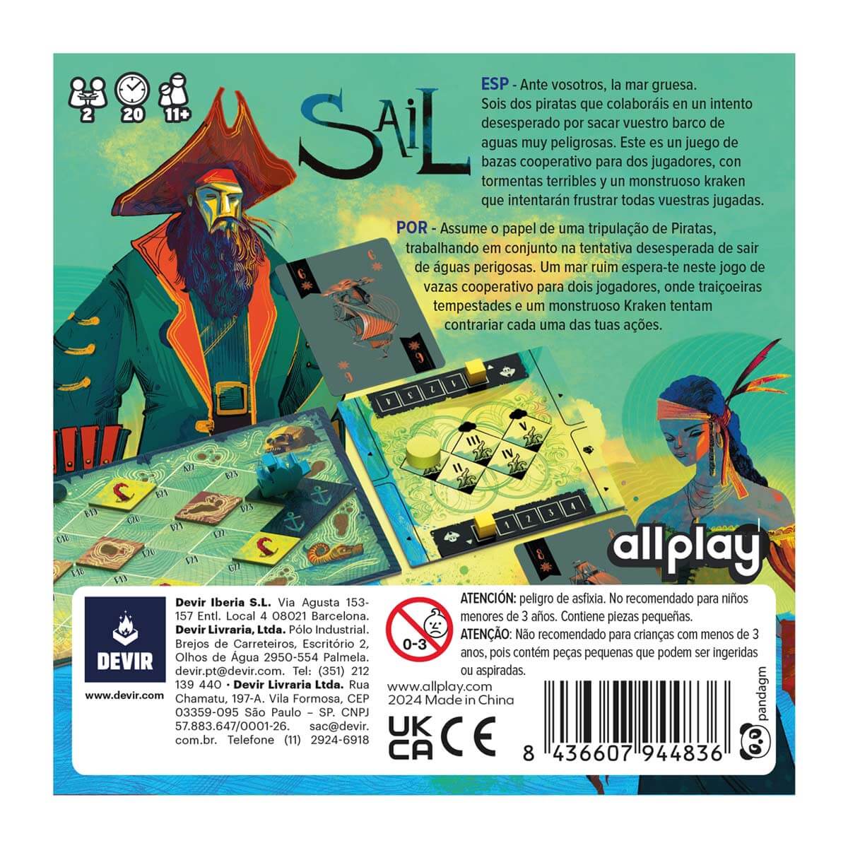 Sail - Juego de mesa - Devir - Desde 11 años - 2 jugadores