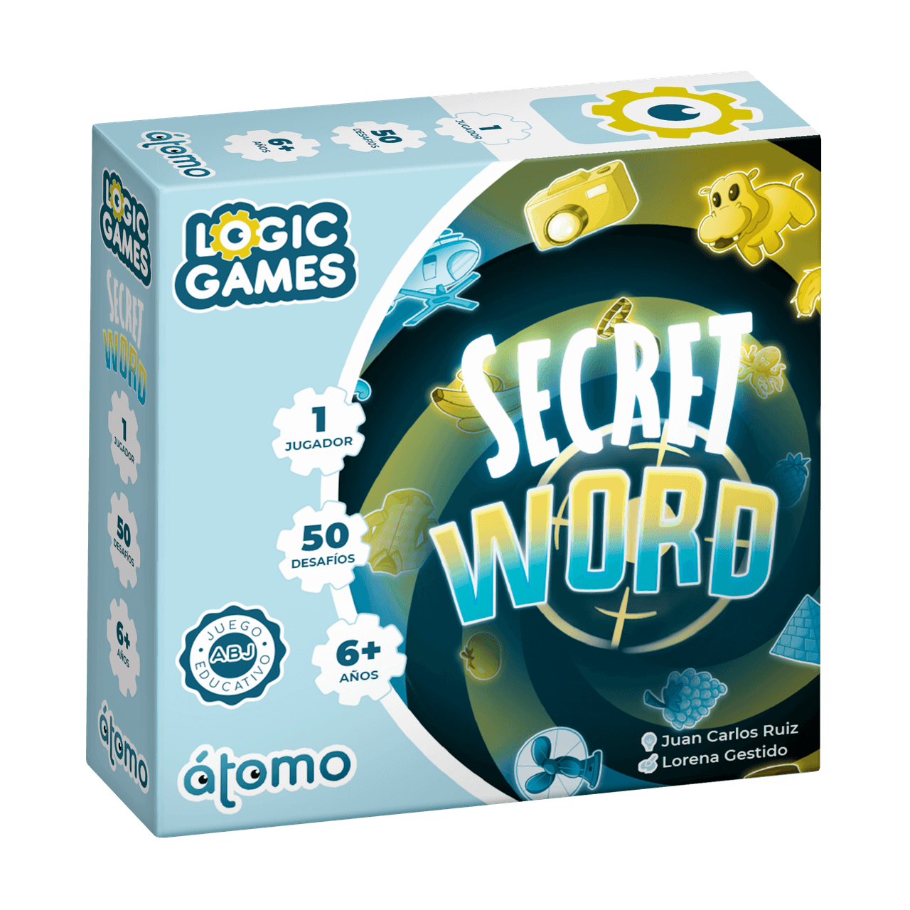 Secret Word – Átomo Games - Juego Deducción de palabras - 6+ años · 1+ jugador · 15-20 min